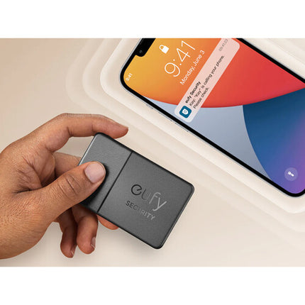 eufy Security SmartTrack Card localizador fino para iPhone Apple con alarma y clip metálico