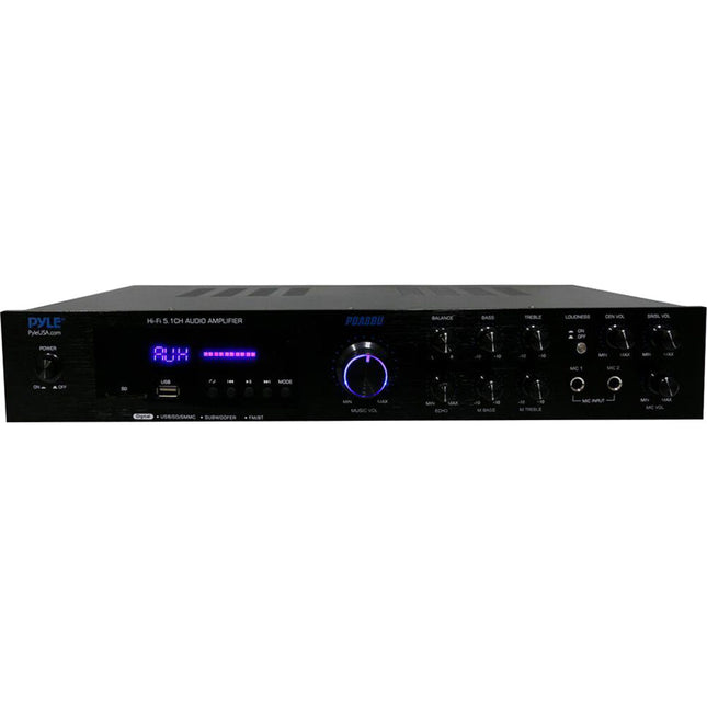Pyle Home PDA8BU receptor de audio 5.1 Bluetooth lector SD USB