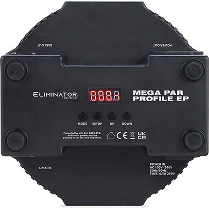 Eliminator Lighting Mega Par Profile EP Luz de Lavado LED RGB+UV 107 LEDs 30° Ángulo de Haz