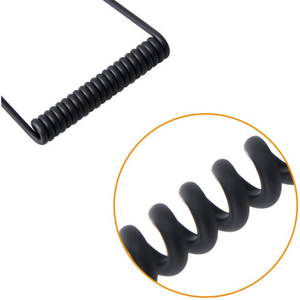 Comica Audio CVM-D-CPX Cable en Espiral 3.5mm TRS para Cámaras con Conexión en Ángulo Recto y Longitud 19.7"