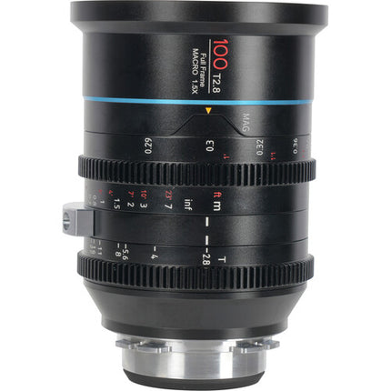 Sirui Jupiter 100mm T2.8 Lente Cine Full-Frame Macro 1.5 11.4" MDF 92mm filtro