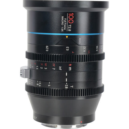 Sirui Jupiter 100mm T2.8 Lente Cine Full-Frame Macro 1.5 11.4" MDF 92mm filtro