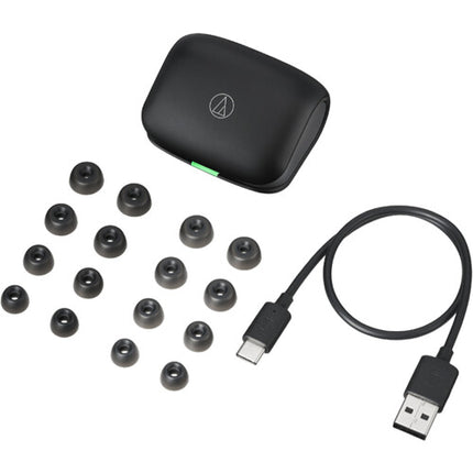 Audio-Technica ATH-TWX7 Auriculares Inalámbricos con Cancelación de Ruido 5.8mm y Estuche de Carga inalámbrica