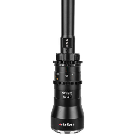 AstrHori 18mm f/8 Lente Macro Sonda L-Mount APS-C 2x Magnificación LED