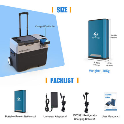 ACOPower HY-X230 Estación de Energía Portátil 193Wh 52000mAh USB-C