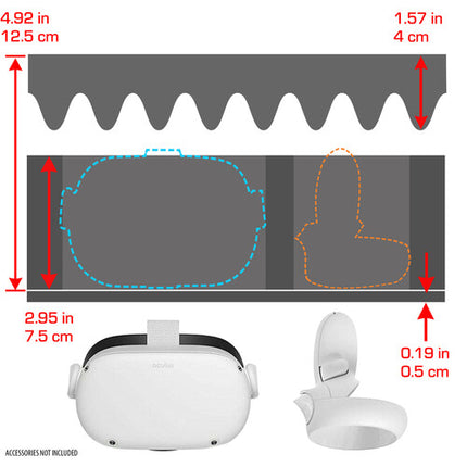Funda rígida USA GEAR HXP para Oculus Quest con interior personalizable y exterior resistente al agua