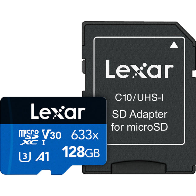 Lexar 128GB microSDXC UHS-I V30 U3 Clase 10 con Adaptador SD