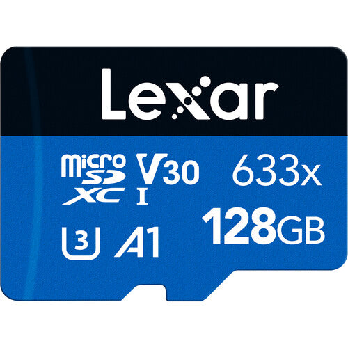 Lexar 128GB microSDXC UHS-I V30 U3 Clase 10 con Adaptador SD
