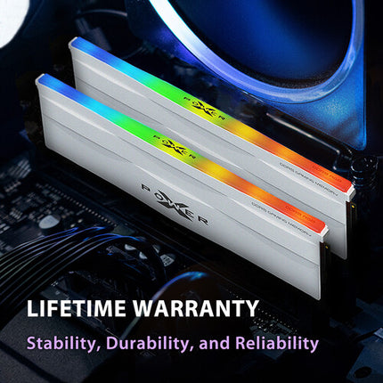 Silicon Power 32GB Zenith RGB DDR5 6000 MT/s Memoria RAM para escritorio 2x16GB Blanca