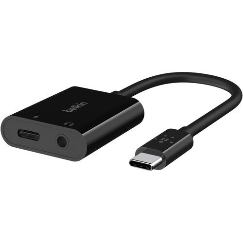 Belkin RockStar Adaptador Audio 3.5mm y Carga USB-C 60W Passthrough