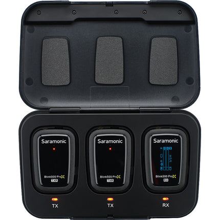 Saramonic Blink 500 ProX B2R Sistema Micrófono Lavalier Inalámbrico Dual 2.4 GHz Negro