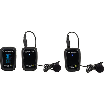 Saramonic Blink 500 ProX B2R Sistema Micrófono Lavalier Inalámbrico Dual 2.4 GHz Negro