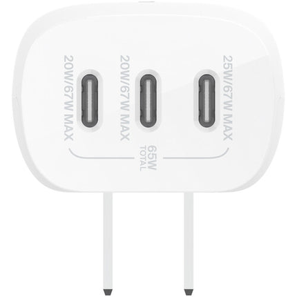 Belkin BoostCharge Cargador de Pared USB-C 3 Puertos 67W PPS PD 2 Años