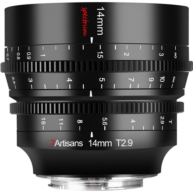 7Artisans Spectrum 14mm T2.9 Objetivo Cine para Canon RF Full Frame 114° Ángulo