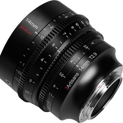 7Artisans Spectrum 14mm T2.9 Lente Cine Prime con Filtro 82mm y 15.7" Distancia Mínima