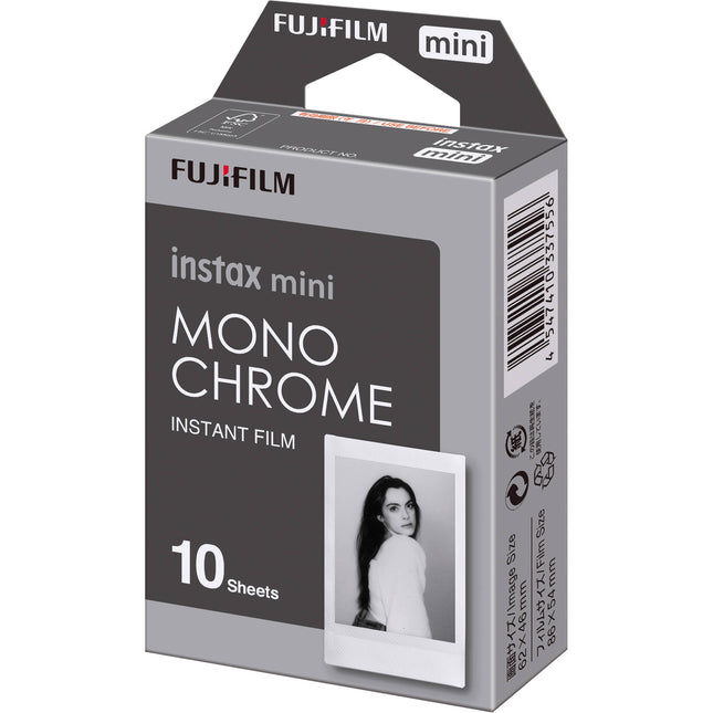 FUJIFILM instax mini película instantánea monocromo 10 exposiciones ISO 800 superficie brillante