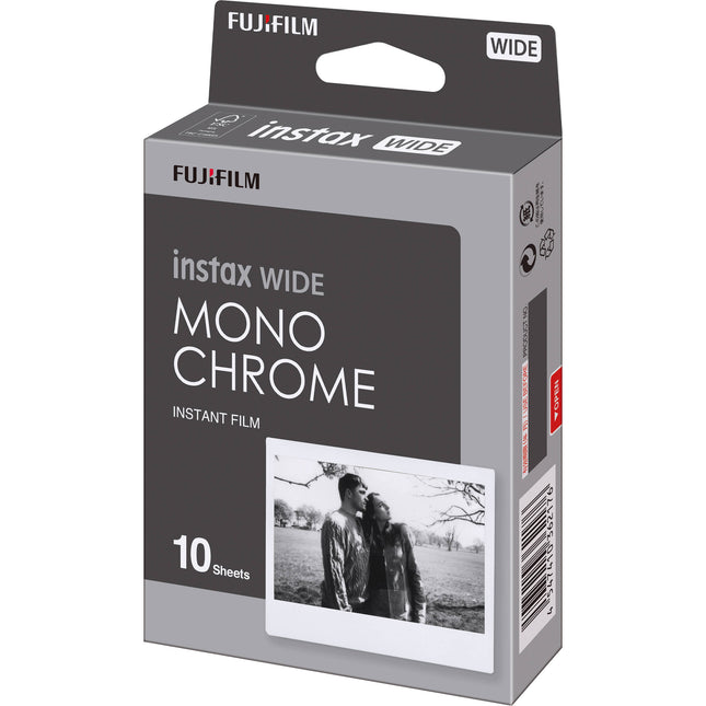 FUJIFILM instax Wide Película Instantánea Monocromo ISO 800 10 Exposiciones