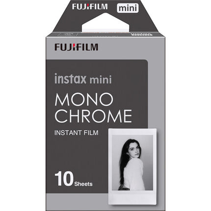 FUJIFILM instax mini película instantánea monocromo 10 exposiciones ISO 800 superficie brillante