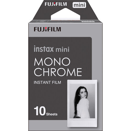FUJIFILM instax mini película instantánea monocromo 10 exposiciones ISO 800 superficie brillante