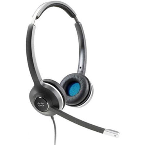 Cisco 521 Auriculares Dobles con Cable para Teléfonos Cisco Micrófono Unidireccional