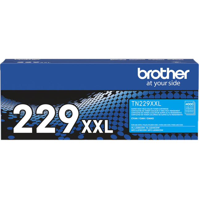 Brother TN229XXLC Toner Cian Super Alta Capacidad para Impresoras HL L3295CDW MFC L3780CDW