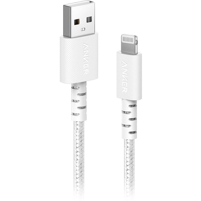 Anker Powerline Select+ cable USB-A a Lightning trenzado 3 pies 480 MB/s blanco