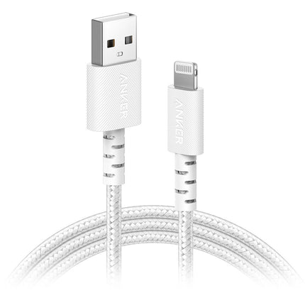 Anker Powerline Select+ Cable trenzado USB-A a Lightning 6 pies blanco MFi certificado