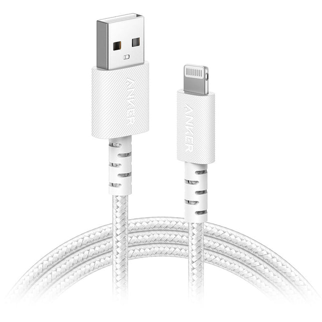 Anker Powerline Select+ Cable trenzado USB-A a Lightning 6 pies blanco MFi certificado
