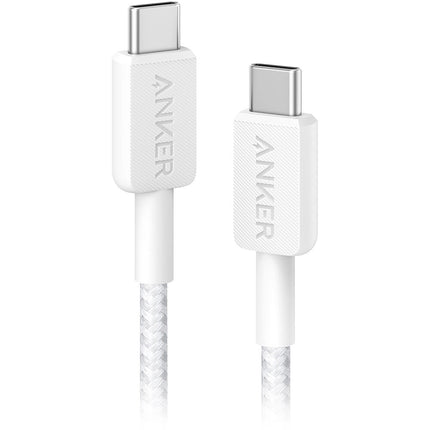 Anker 322 Cable USB-C Trenzado 6 Pies Blanco Soporta Carga Rápida