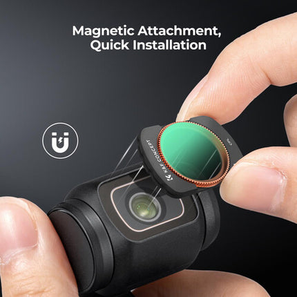 K&F Concept Nano-X Series Filtro CPL con Revestimiento Verde para DJI Osmo Pocket 3 28 Capas de Nano Recubrimiento Vidrio Óptico AGC Premium