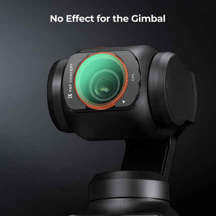 K&F Concept Nano-X Series Filtro CPL con Revestimiento Verde para DJI Osmo Pocket 3 28 Capas de Nano Recubrimiento Vidrio Óptico AGC Premium