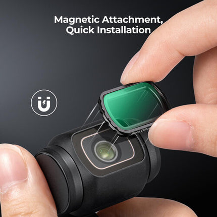 K&F Concept Nano-X Series Filtro de Difusión 1/4 para DJI Osmo Pocket 3 con Recubrimiento Verde y 28 Capas Nano