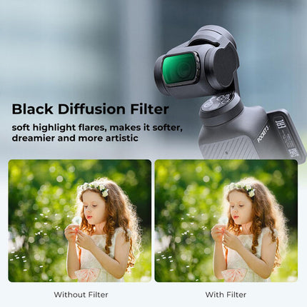 K&F Concept Nano-X Series Filtro de Difusión 1/4 para DJI Osmo Pocket 3 con Recubrimiento Verde y 28 Capas Nano