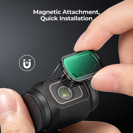 K&F Concept Nano-X Serie Filtro UV para DJI Osmo Pocket 3 Vidrio Óptico AGC y 28 Capas Nanorrevestimiento