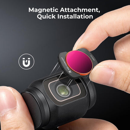 K&F Concept Nano-X Kit de Filtros ND PL para DJI Osmo Pocket 3 con 28 capas nano recubrimiento y vidrio óptico AGC