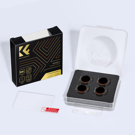 K&F Concept Nano-X Kit de Filtros ND PL para DJI Osmo Pocket 3 con 28 capas nano recubrimiento y vidrio óptico AGC