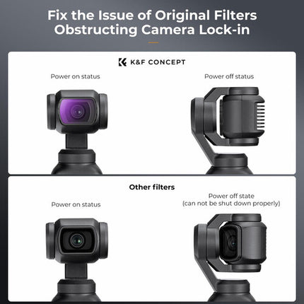K&F Concept Nano-X Serie Filtros para DJI Osmo Pocket 3 ND4 ND8 ND16 ND32 vidrio óptico AGC