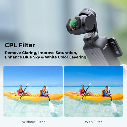 K&F Concept Nano-X Serie Kit de 3 Filtros para DJI Osmo Pocket 3 CPL ND4 ND8 28 Capas Nanorrevestimiento