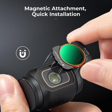 K&F Concept Nano-X Serie Kit Filtro VND para DJI Osmo Pocket 3 Reducción 1-9 Paradas