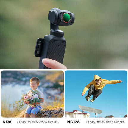 K&F Concept Nano-X Serie Kit Filtro VND para DJI Osmo Pocket 3 Reducción 1-9 Paradas