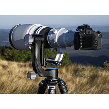 Leofoto PG-3 Cabezal Gimbal Fibra de Carbono Capacidad 55 lb Altura 9.25"