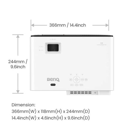 Proyector BenQ X500i 2200 lúmenes UHD 4K corto alcance 3 HDMI Gaming