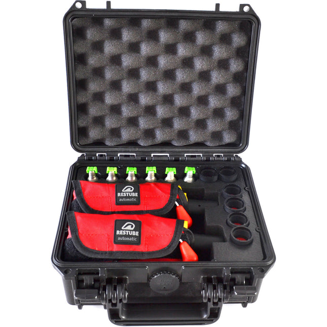 RESTUBE Rescue Case 1 Estuche de Rescate 4 Automáticos 6 Cartuchos CO2 16g