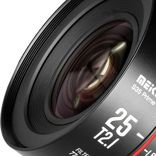 Meike 25mm T2.1 Super35 Objetivo Prime Cine Montura EF 77mm Filtro