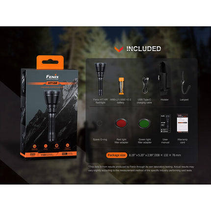 Fenix HT18R Linterna LED Recargable Caza 2800 Lúmenes USB-C