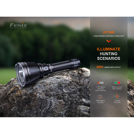 Fenix HT18R Linterna LED Recargable Caza 2800 Lúmenes USB-C