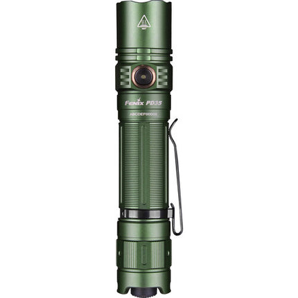 Fenix Flashlight PD35 V3.0 Linterna Verde 1700 Lúmenes Batería 18650 Kit Completo