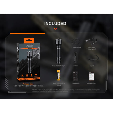 Fenix TK22R Linterna táctica recargable 3200 lúmenes 5000mAh USB-C