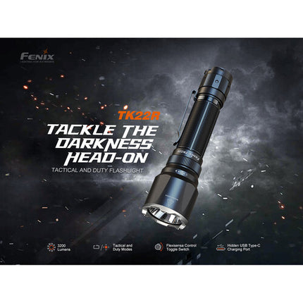 Fenix TK22R Linterna táctica recargable 3200 lúmenes 5000mAh USB-C