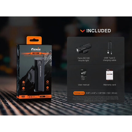 Fenix BC15R Luz Recargable para Bicicleta 400 Lúmenes Batería 2600mAh